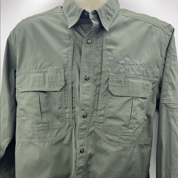 5.11 Tactical Green Casual Button Down Shirt Durable Design - Picture 2 of 9